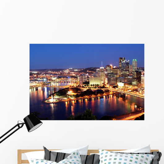 Pittsburgh at night Wall Mural