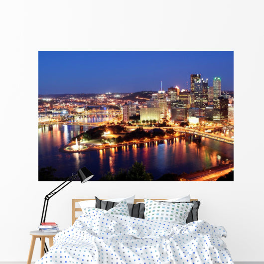 Pittsburgh at night Wall Mural