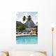 swimming pool view of piton mountains  Caribbean Sea Soufriere S Wall Mural