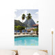 swimming pool view of piton mountains  Caribbean Sea Soufriere S Wall Mural