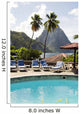swimming pool view of piton mountains  Caribbean Sea Soufriere S Wall Mural