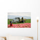 tulip farm workers Wall Mural