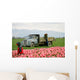 tulip farm workers Wall Mural