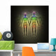 Woman and Man Silhouette Wall Mural