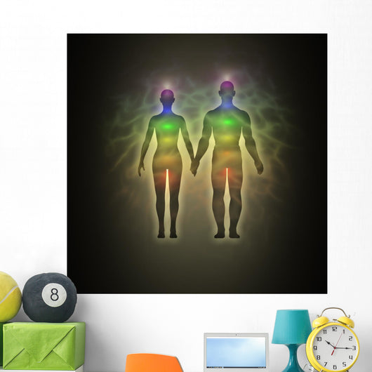 Woman and Man Silhouette Wall Mural