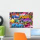 Graffiti Seamless Hip-hop Art Wall Decal