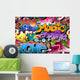 Graffiti Seamless Hip-hop Art Wall Decal