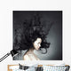 Beautiful woman with magnificent hair Wall Mural