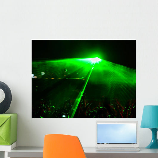 Dj and Laser Wall Mural