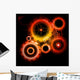 Glowing Techno Gears Wall Mural