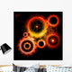 Glowing Techno Gears Wall Mural