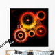 Glowing Techno Gears Wall Mural