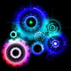 Glowing Techno Gears Blue