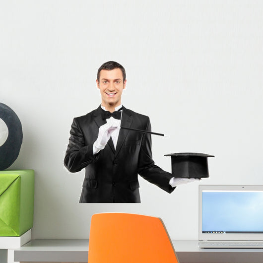 Magician Black Suit Holding Wall Decal
