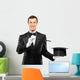 Magician Black Suit Holding Wall Decal