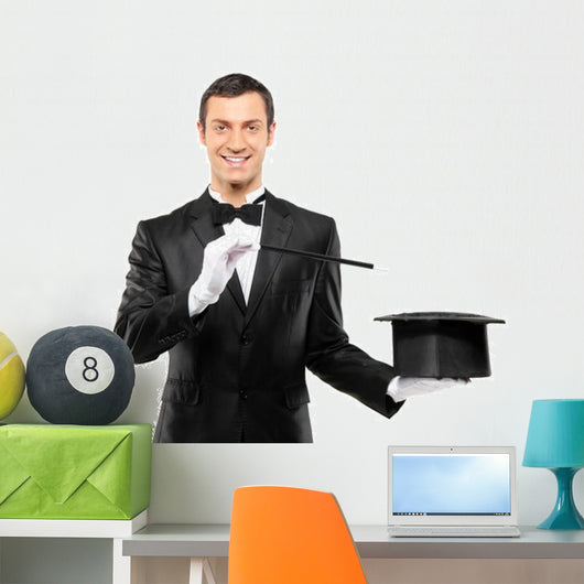 Magician Black Suit Holding Wall Decal