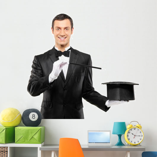 Magician Black Suit Holding Wall Decal