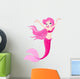 Pink Mermaid Girl Wall Decal