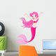 Pink Mermaid Girl Wall Decal