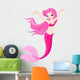 Pink Mermaid Girl Wall Decal