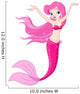 Pink Mermaid Girl Wall Decal