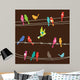 Birds on Wires Wall Mural
