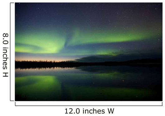 Aurora Borealis Over a Lake Wall Mural