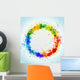 Color paint splashes round background Wall Mural