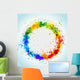 Color paint splashes round background Wall Mural