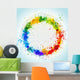 Color paint splashes round background Wall Mural