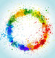 Color paint splashes round background Wall Mural