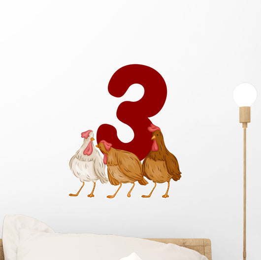 Twelve Days of Christmas Wall Mural