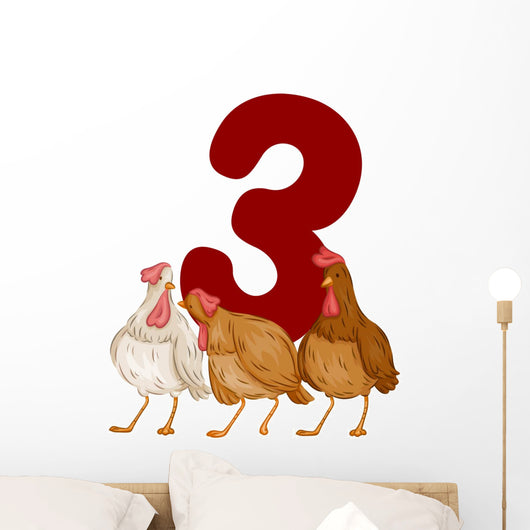 Twelve Days of Christmas Wall Mural