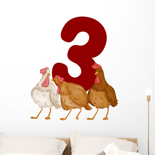 Twelve Days of Christmas Wall Mural