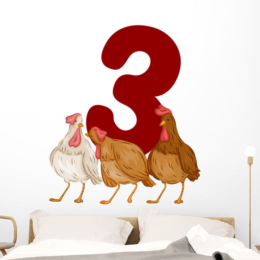 Twelve Days of Christmas Wall Mural