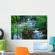 Deep forest Waterfall in Kanchanaburi, Thailand Wall Mural