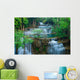 Deep forest Waterfall in Kanchanaburi, Thailand Wall Mural