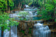 Deep forest Waterfall in Kanchanaburi, Thailand Wall Mural