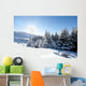 Blue sky over snowy white mountains Wall Mural