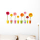 flower nature garden botany daisy bloom pot Wall Decal