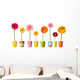 flower nature garden botany daisy bloom pot Wall Decal
