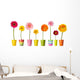 flower nature garden botany daisy bloom pot Wall Decal