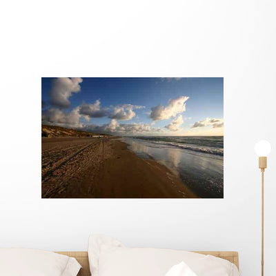 Beach Activities Wall Decal Design 2 shown on a wall