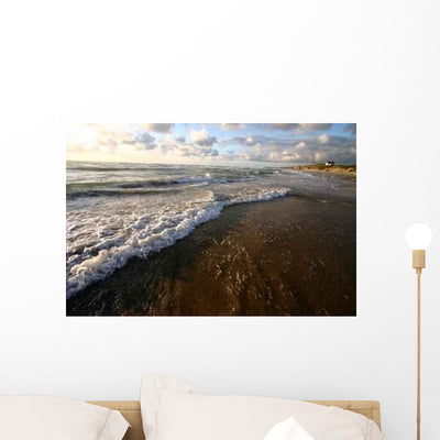 Beach Activities Wall Decal Design 1 shown on a wall