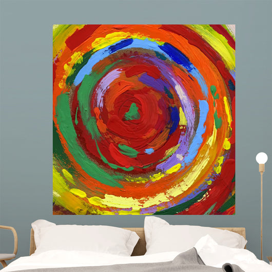 acrylic painting abstract background Wall Mural