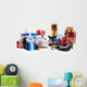 Rabbit with Fur-tree White Wall Mural