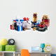 Rabbit with Fur-tree White Wall Mural