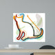 Cat Illustration Wall Mural