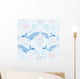 Lovely Blue Whale Wall Mural