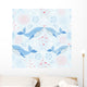 Lovely Blue Whale Wall Mural